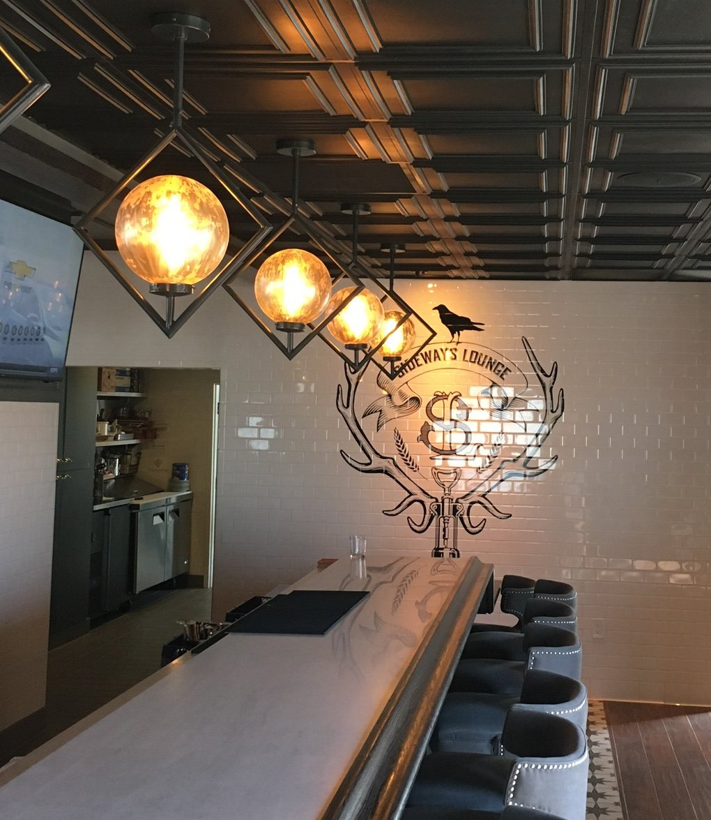 Sideways Inn graphic logo design installed